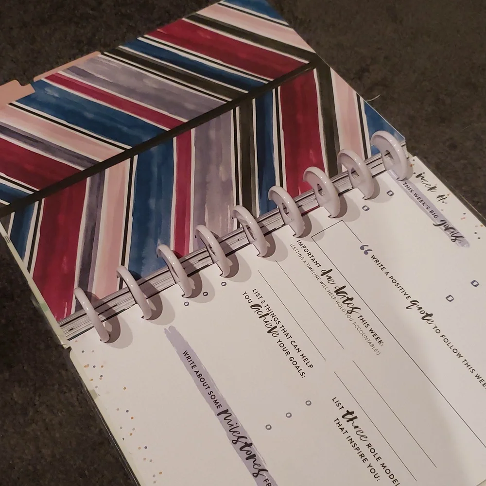 The happy planner GOALS guided happy journal pineapple 